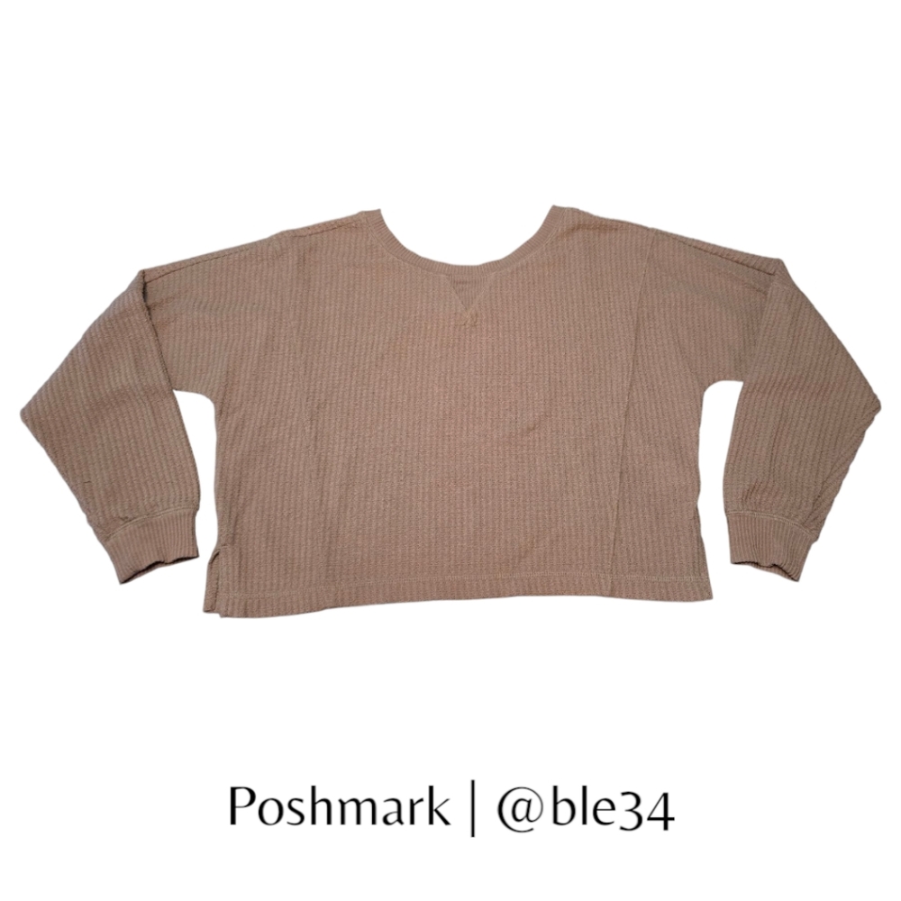 *SALE* Aeropostale Waffle Knit Cropped Long Sleeved Sweater